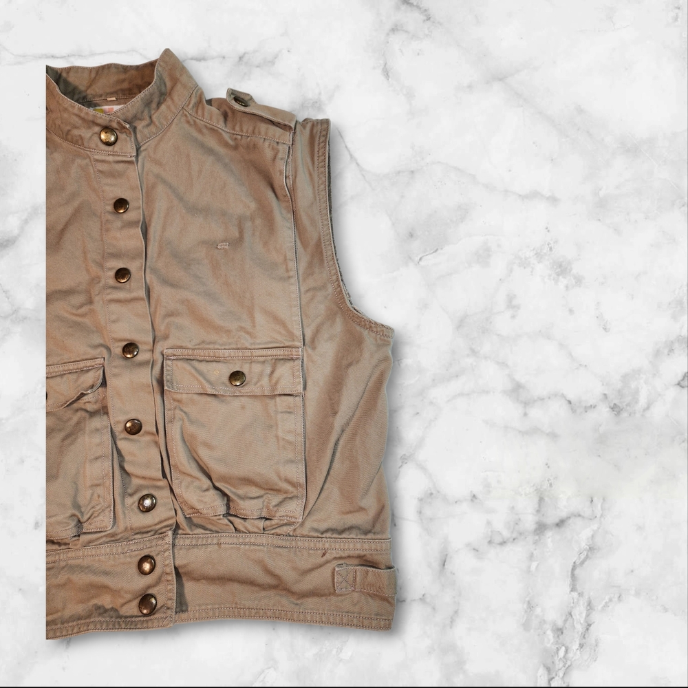 Tan Button-Up Vest - Picture 4 of 8